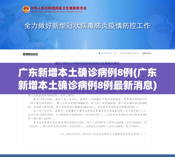 广东新增本土确诊病例8例(广东新增本土确诊病例8例最新消息) 广东新增本土确诊病例8例(广东新增本土确诊病例8例最新消息)