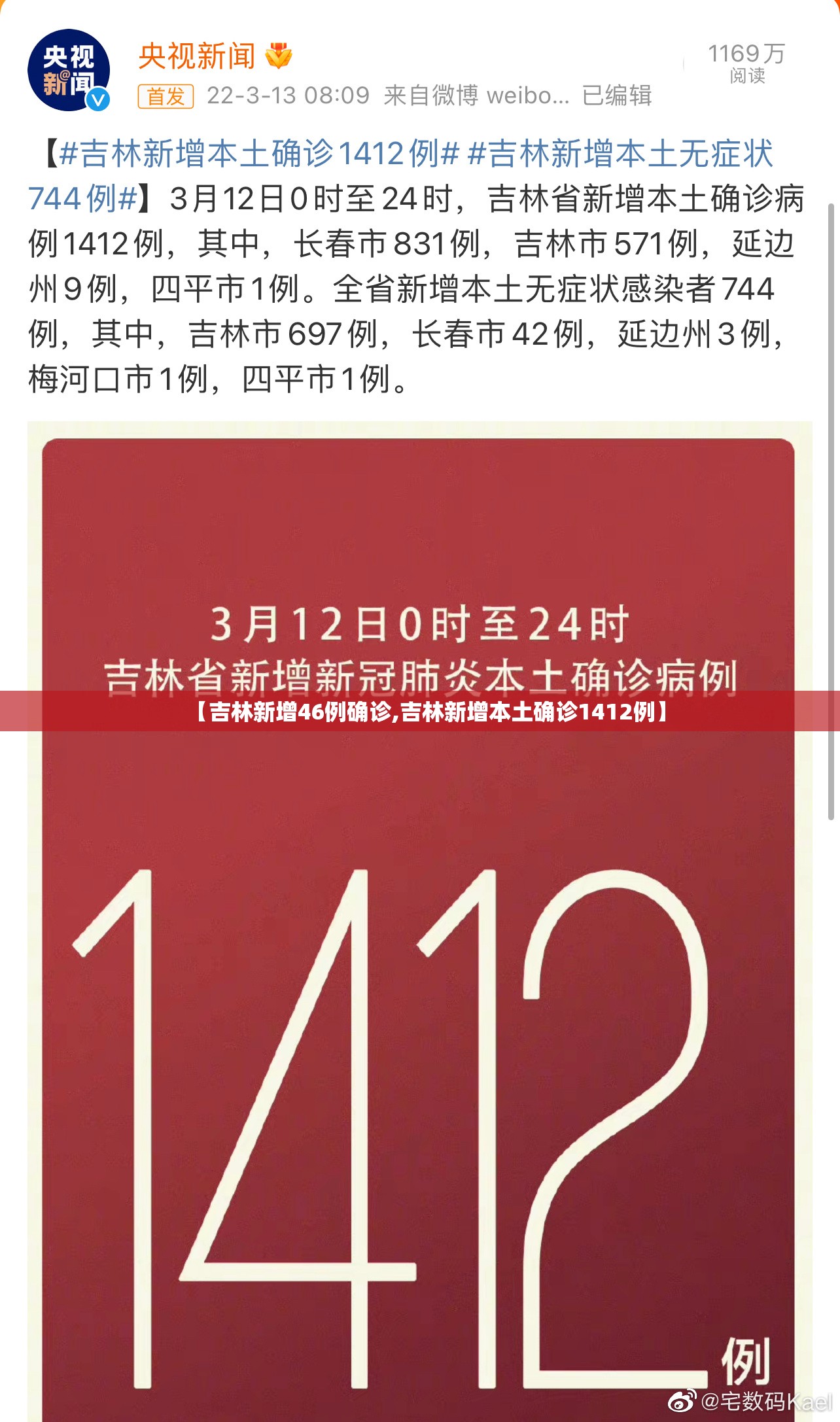 【吉林新增46例确诊,吉林新增本土确诊1412例】 【吉林新增46例确诊,吉林新增本土确诊1412例】