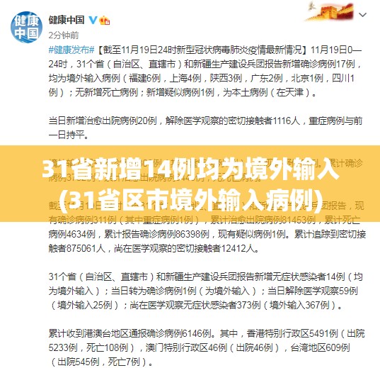 31省新增14例均为境外输入(31省区市境外输入病例) 31省新增14例均为境外输入(31省区市境外输入病例)