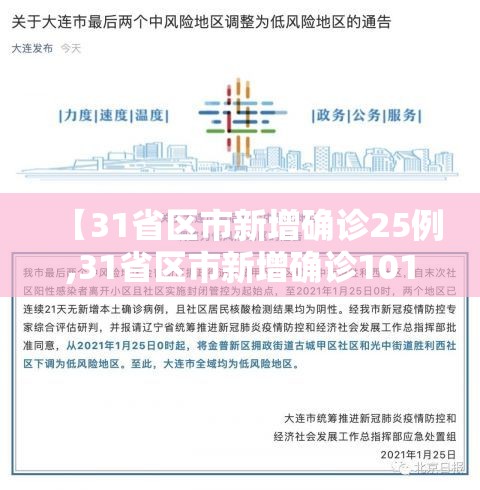 【31省区市新增确诊25例,31省区市新增确诊101例 其中本土98例】 【31省区市新增确诊25例,31省区市新增确诊101例 其中本土98例】