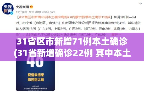 31省区市新增71例本土确诊(31省新增确诊22例 其中本土8例) 31省区市新增71例本土确诊(31省新增确诊22例 其中本土8例)