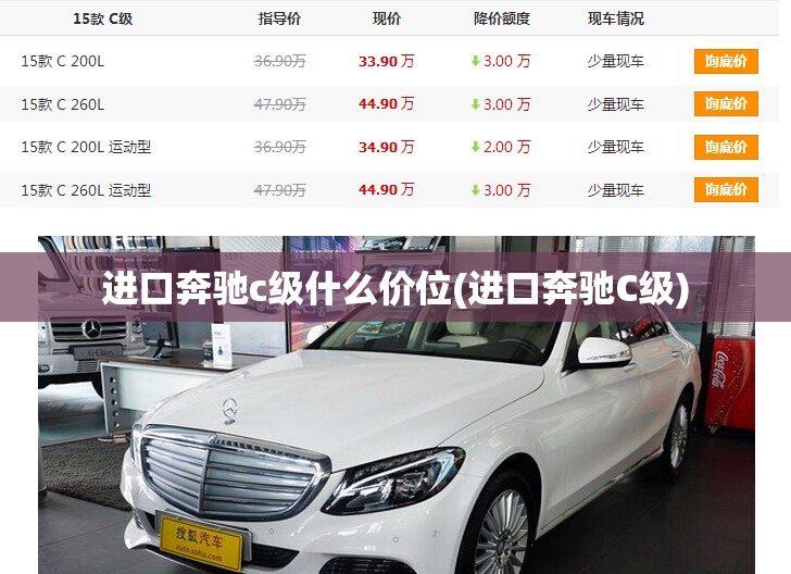 进口奔驰c级什么价位(进口奔驰C级)
