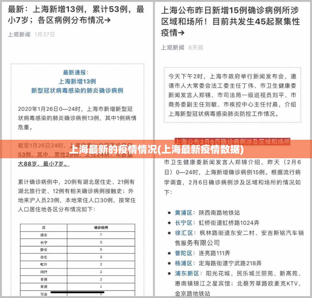 上海最新的疫情情况(上海最新疫情数据) 上海最新的疫情情况(上海最新疫情数据)