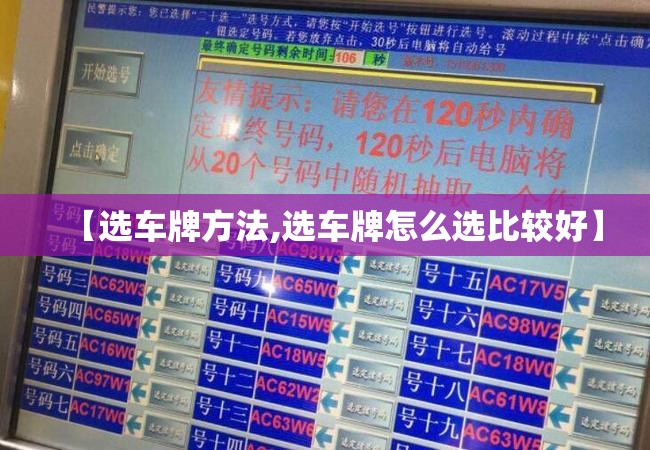 【选车牌方法,选车牌怎么选比较好】 【选车牌方法,选车牌怎么选比较好】