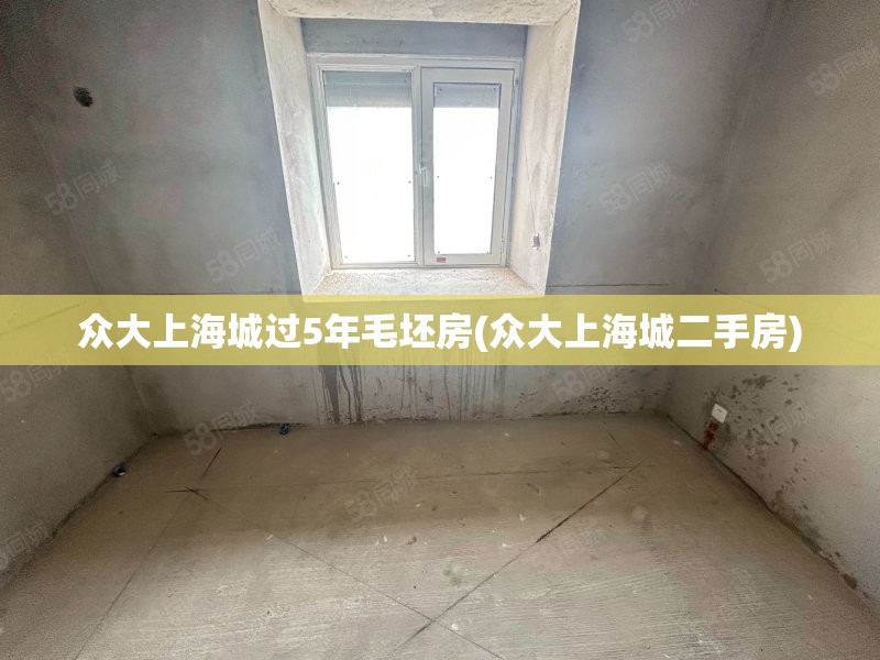 众大上海城过5年毛坯房(众大上海城二手房) 众大上海城过5年毛坯房(众大上海城二手房)