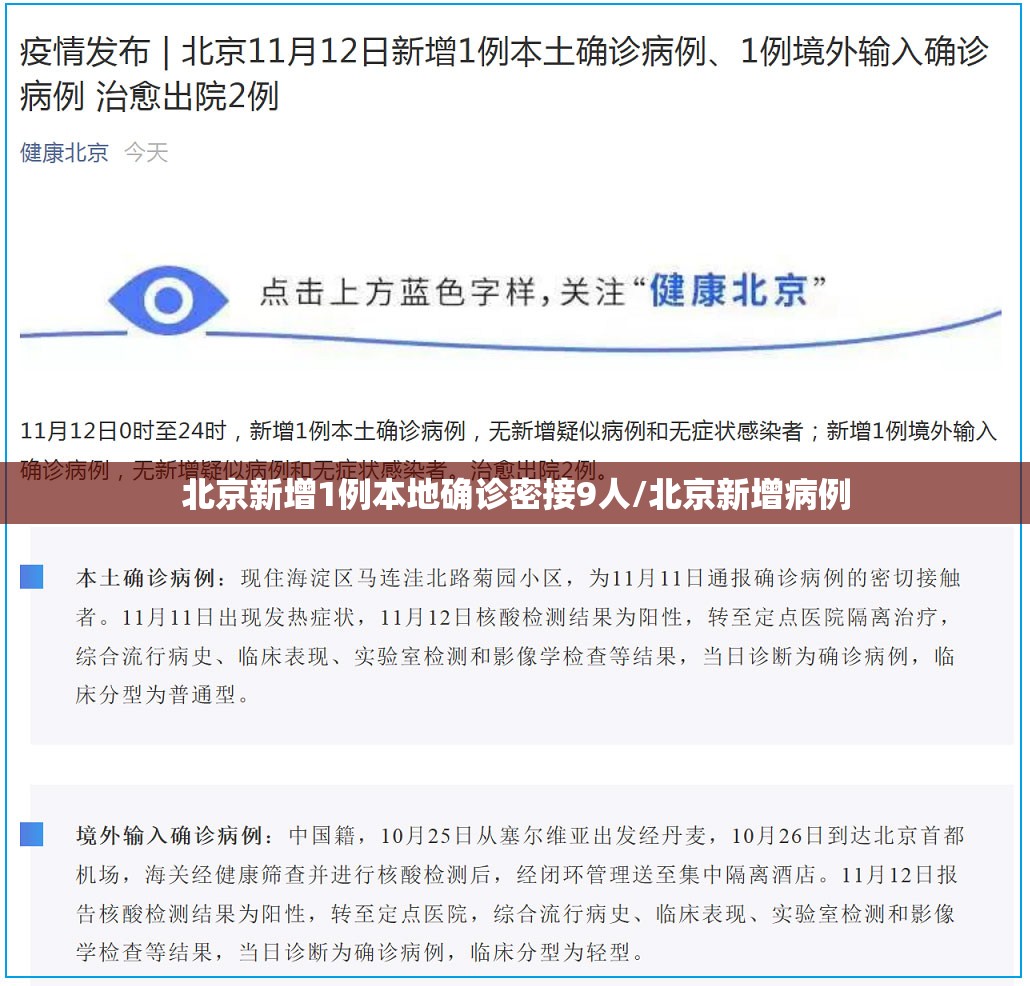 北京新增1例本地确诊密接9人/北京新增病例 北京新增1例本地确诊密接9人/北京新增病例