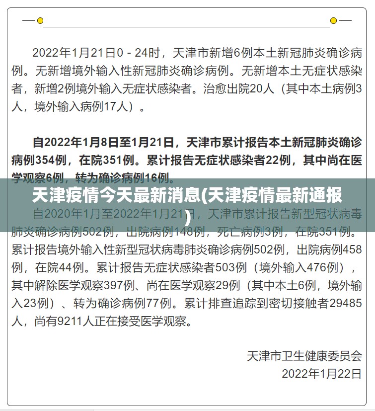 天津疫情今天最新消息(天津疫情最新通报)