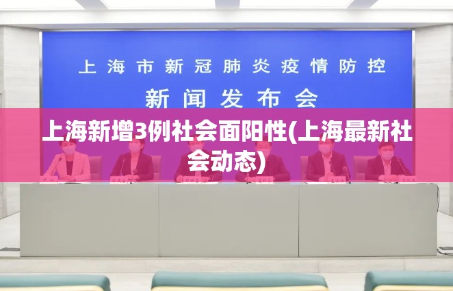 上海新增3例社会面阳性(上海最新社会动态)