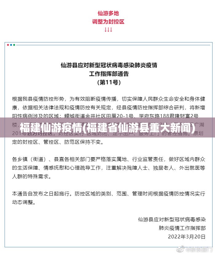 福建仙游疫情(福建省仙游县重大新闻) 福建仙游疫情(福建省仙游县重大新闻)