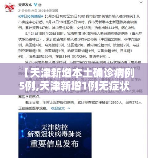 【天津新增本土确诊病例5例,天津新增1例无症状患者 详情公布】 【天津新增本土确诊病例5例,天津新增1例无症状患者 详情公布】
