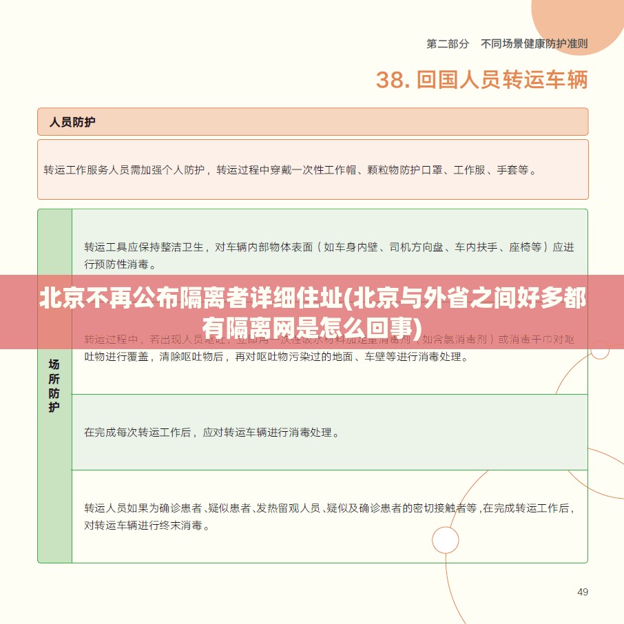 北京不再公布隔离者详细住址(北京与外省之间好多都有隔离网是怎么回事) 北京不再公布隔离者详细住址(北京与外省之间好多都有隔离网是怎么回事)