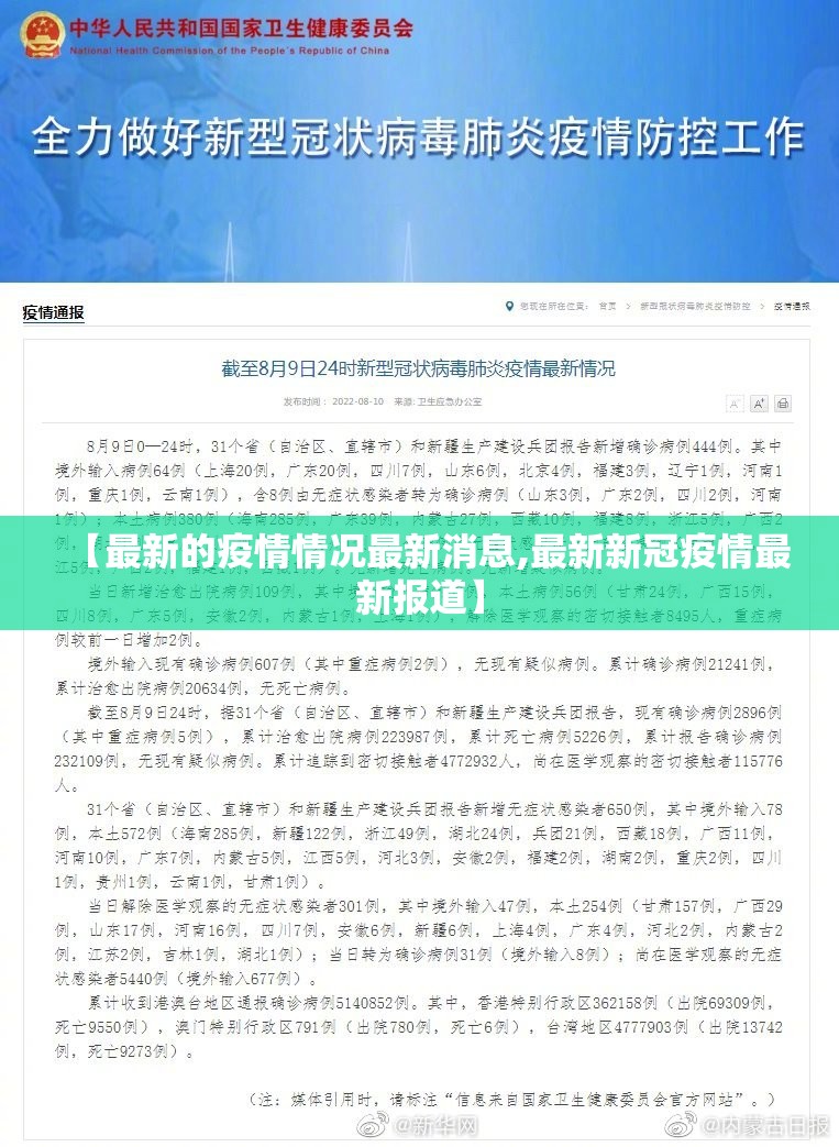 【最新的疫情情况最新消息,最新新冠疫情最新报道】