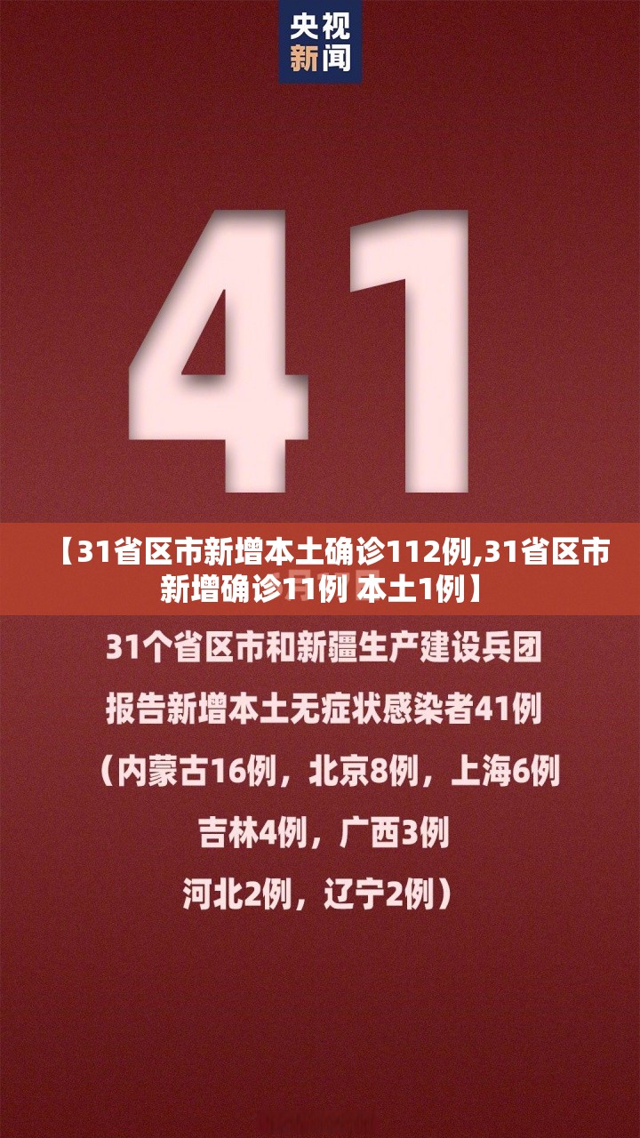 【31省区市新增本土确诊112例,31省区市新增确诊11例 本土1例】 【31省区市新增本土确诊112例,31省区市新增确诊11例 本土1例】