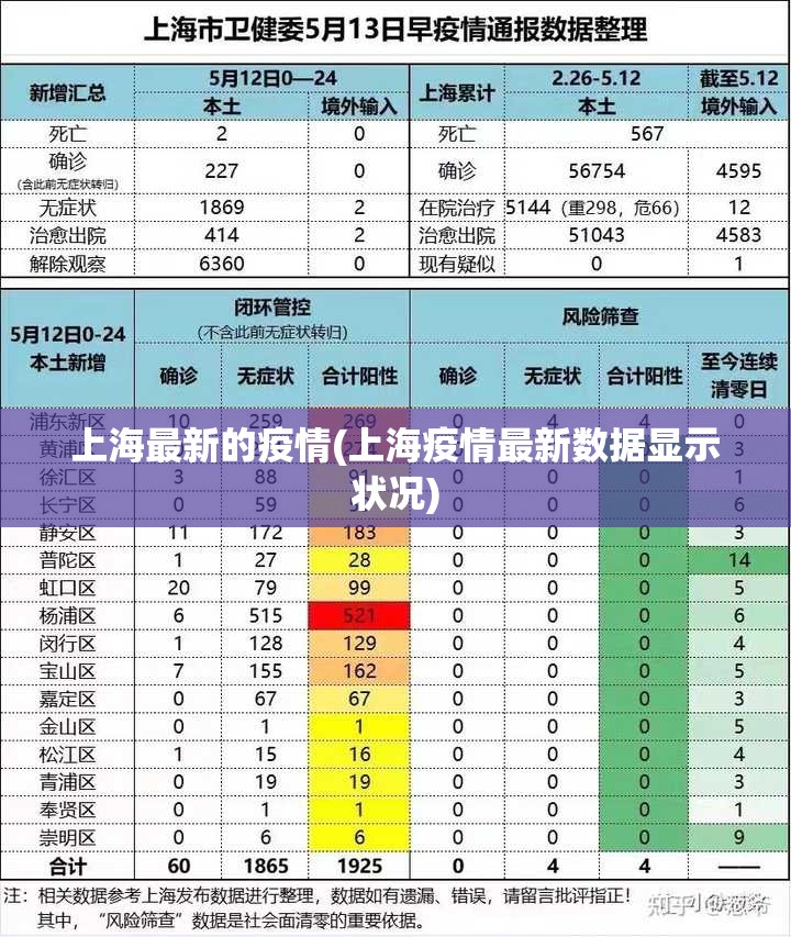 上海最新的疫情(上海疫情最新数据显示状况) 上海最新的疫情(上海疫情最新数据显示状况)
