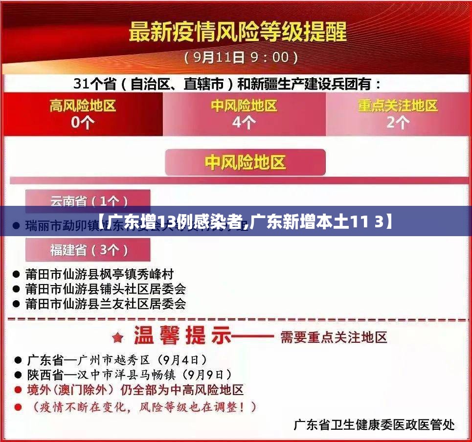 【广东增13例感染者,广东新增本土11 3】