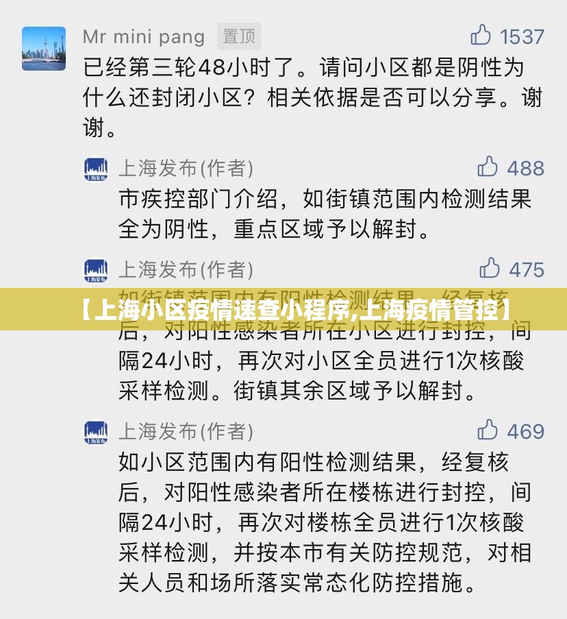 【上海小区疫情速查小程序,上海疫情管控】