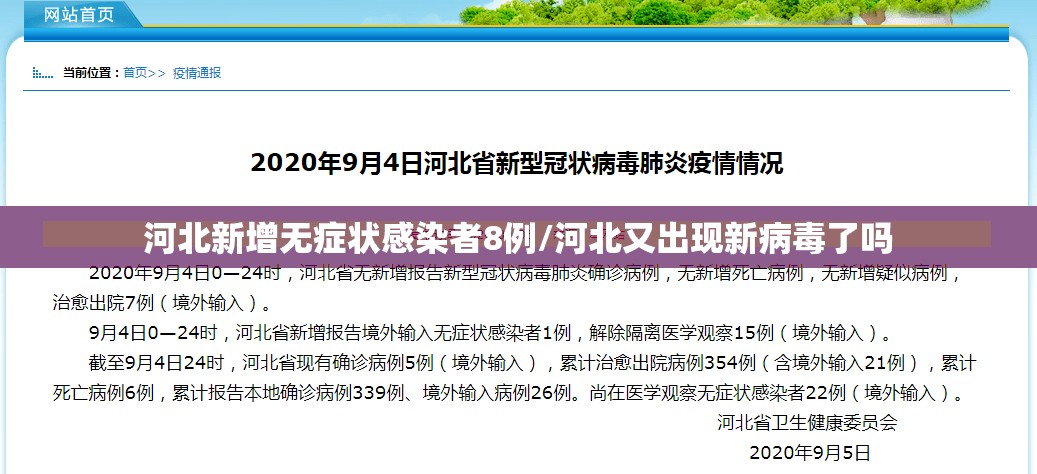 河北新增无症状感染者8例/河北又出现新病毒了吗 河北新增无症状感染者8例/河北又出现新病毒了吗
