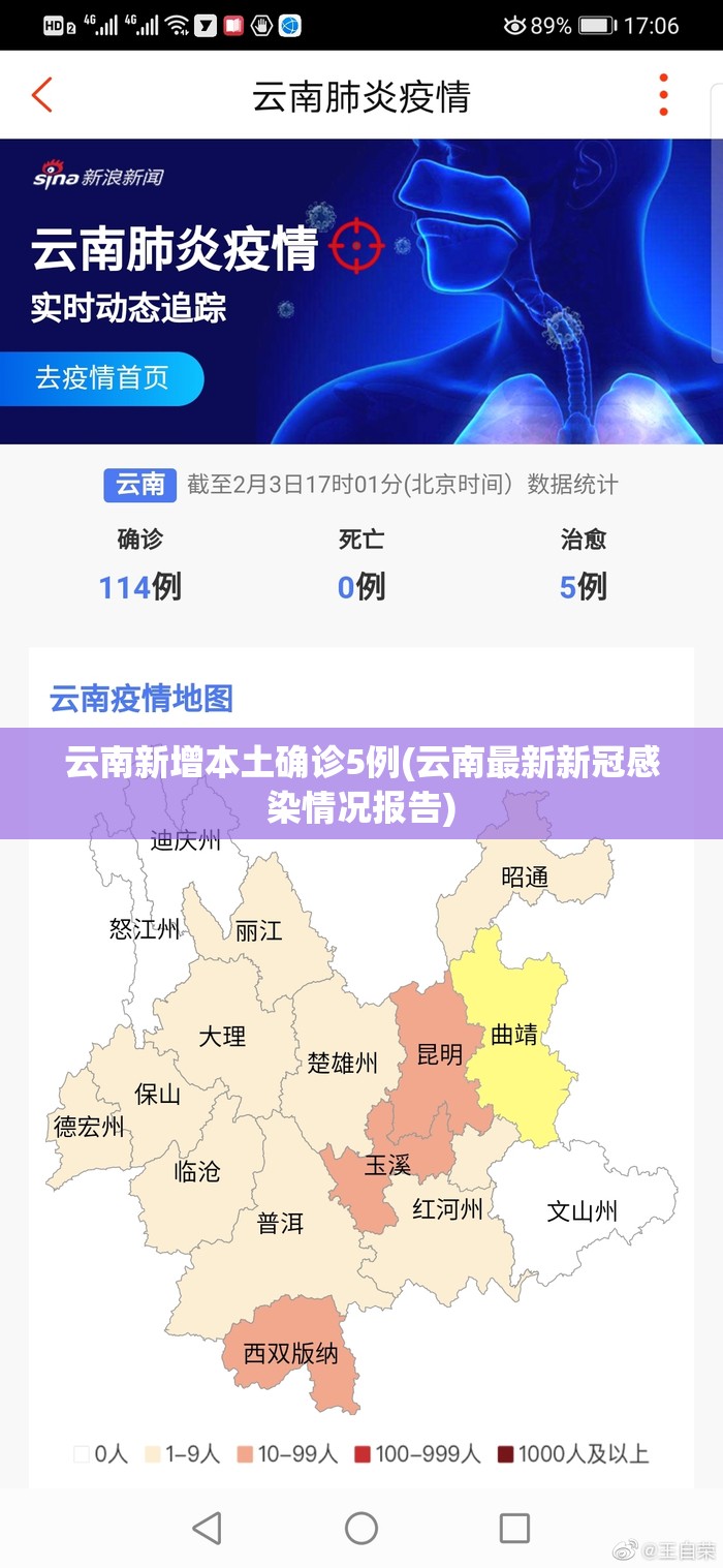 云南新增本土确诊5例(云南最新新冠感染情况报告)