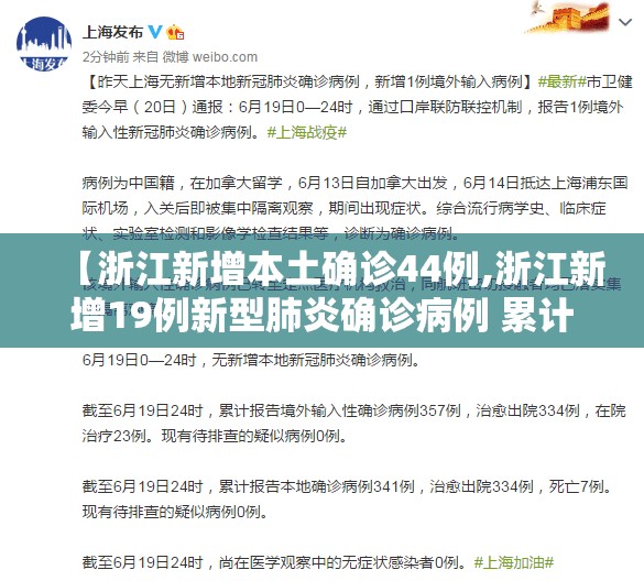 【浙江新增本土确诊44例,浙江新增19例新型肺炎确诊病例 累计确诊病例62例】 【浙江新增本土确诊44例,浙江新增19例新型肺炎确诊病例 累计确诊病例62例】