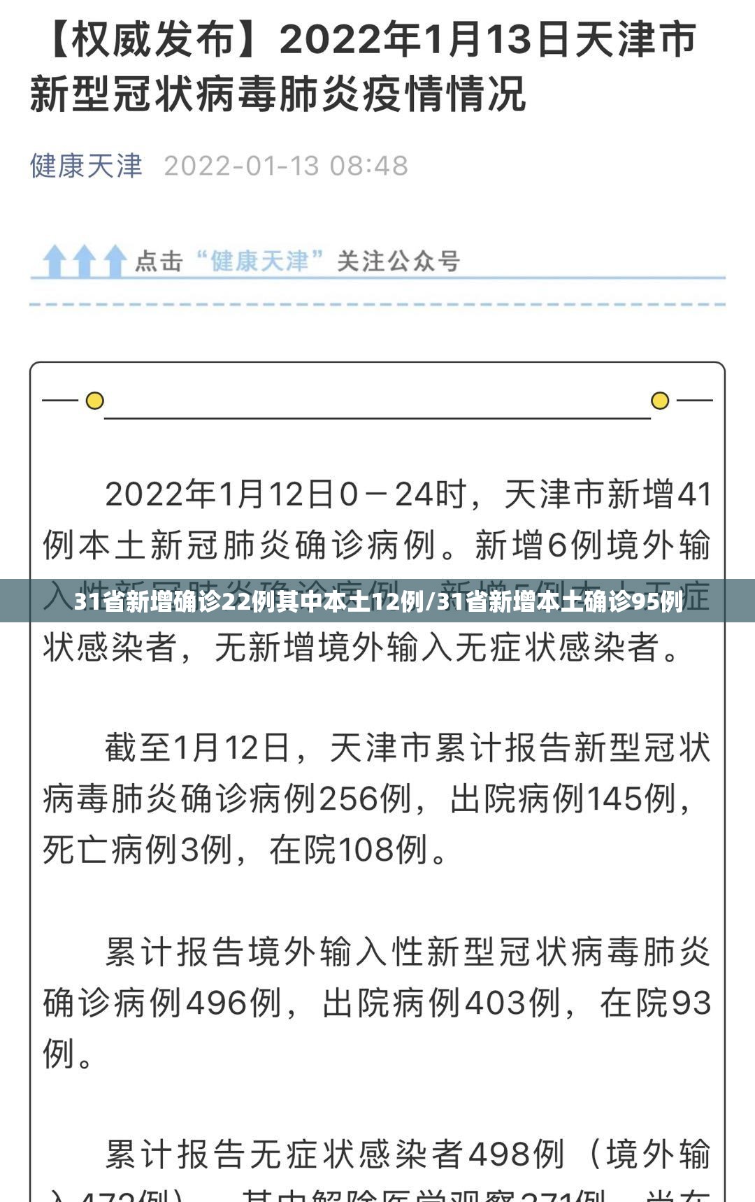 31省新增确诊22例其中本土12例/31省新增本土确诊95例