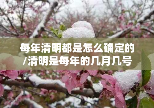 每年清明都是怎么确定的/清明是每年的几月几号 每年清明都是怎么确定的/清明是每年的几月几号