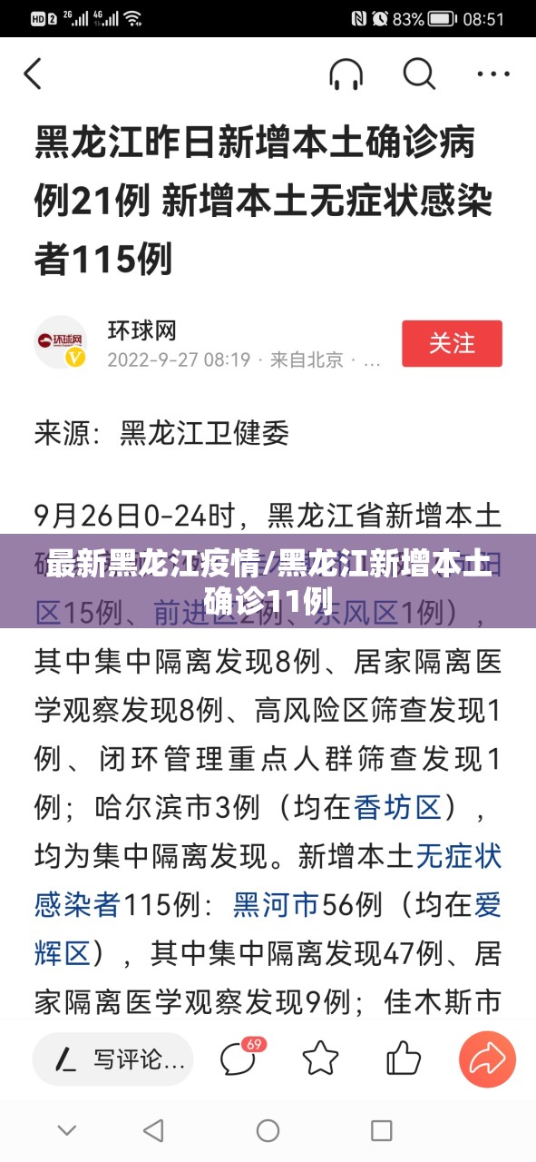 最新黑龙江疫情/黑龙江新增本土确诊11例 最新黑龙江疫情/黑龙江新增本土确诊11例