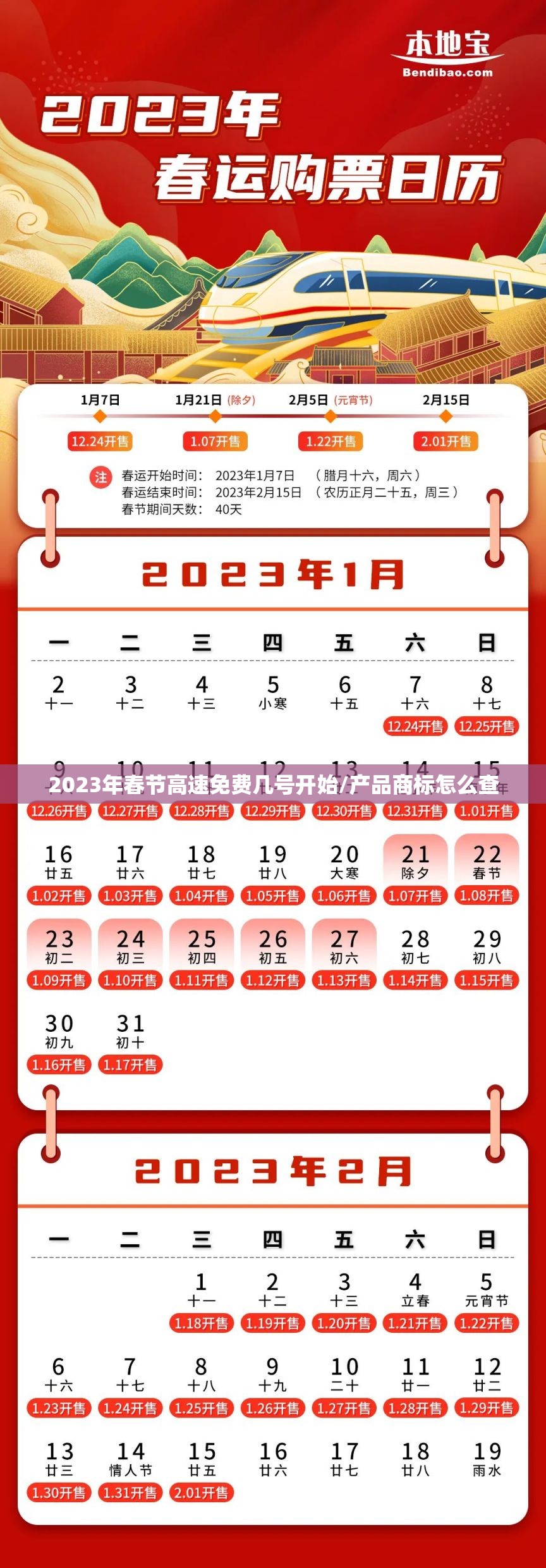 2023年春节高速免费几号开始/产品商标怎么查 2023年春节高速免费几号开始/产品商标怎么查