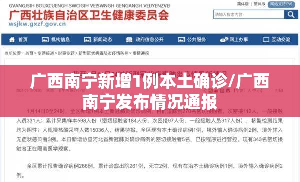 广西南宁新增1例本土确诊/广西南宁发布情况通报 广西南宁新增1例本土确诊/广西南宁发布情况通报