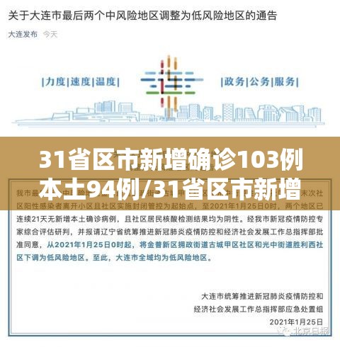 31省区市新增确诊103例本土94例/31省区市新增81例本土确诊