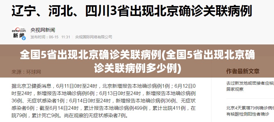 全国5省出现北京确诊关联病例(全国5省出现北京确诊关联病例多少例) 全国5省出现北京确诊关联病例(全国5省出现北京确诊关联病例多少例)