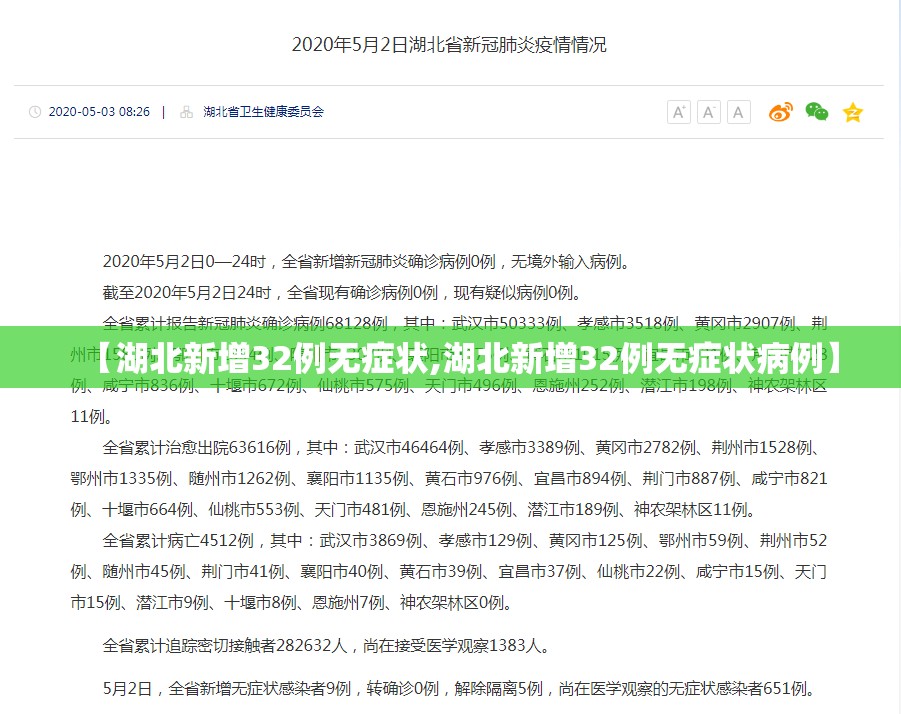 【湖北新增32例无症状,湖北新增32例无症状病例】