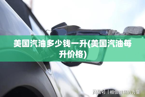美国汽油多少钱一升(美国汽油每升价格) 美国汽油多少钱一升(美国汽油每升价格)