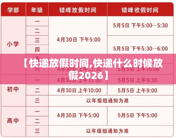 【快递放假时间,快递什么时候放假2026】