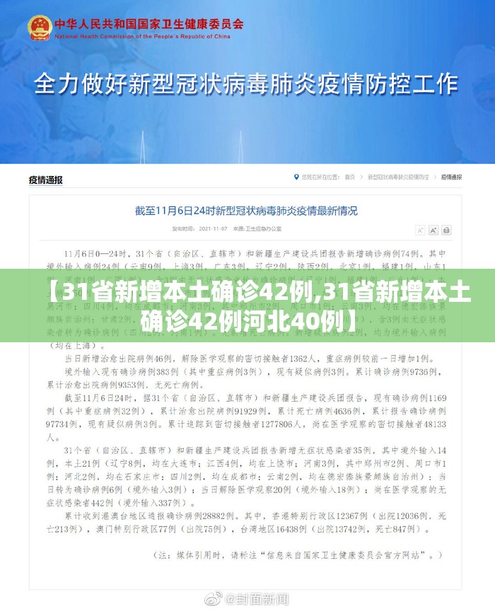 【31省新增本土确诊42例,31省新增本土确诊42例河北40例】