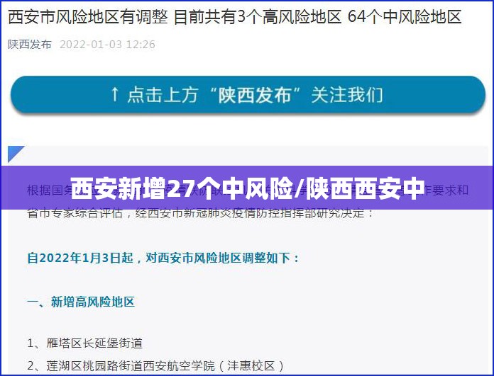 西安新增27个中风险/陕西西安中