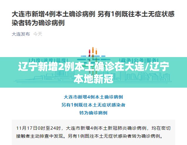 辽宁新增2例本土确诊在大连/辽宁本地新冠
