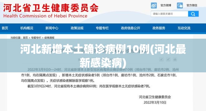 河北新增本土确诊病例10例(河北最新感染病)