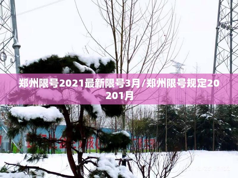 郑州限号2021最新限号3月/郑州限号规定20201月