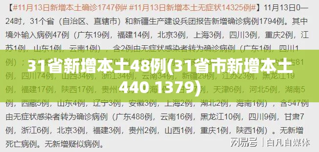 31省新增本土48例(31省市新增本土440 1379) 31省新增本土48例(31省市新增本土440 1379)