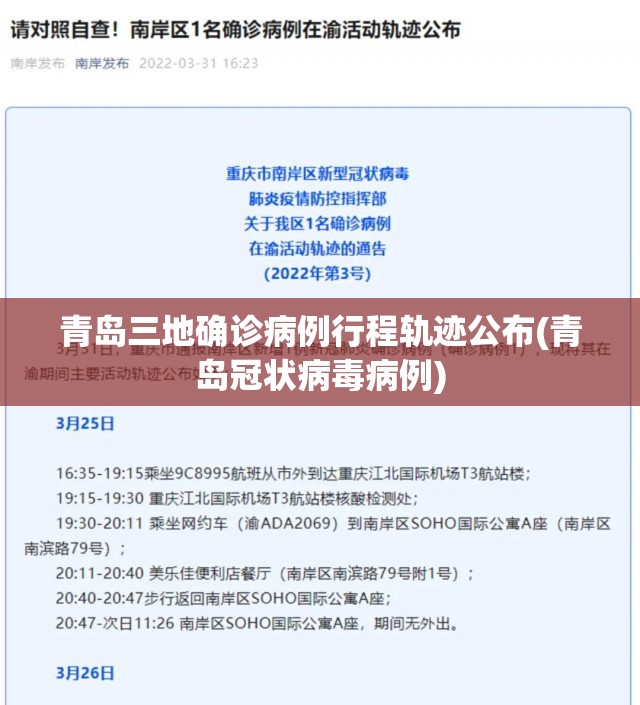 青岛三地确诊病例行程轨迹公布(青岛冠状病毒病例)