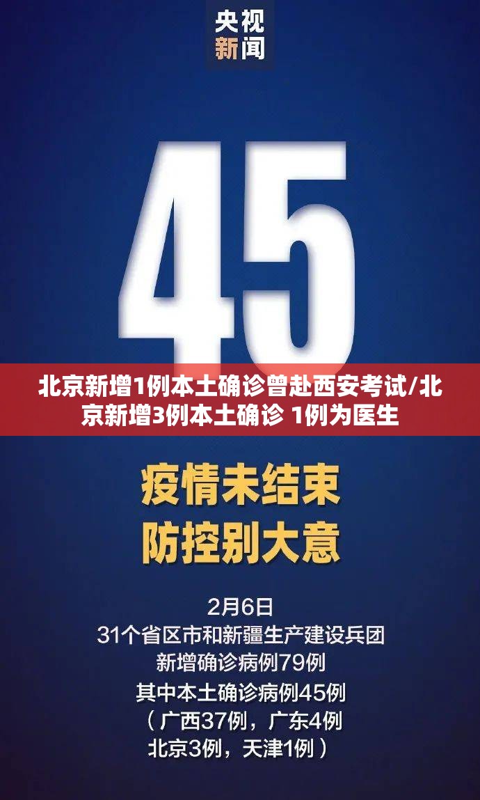北京新增1例本土确诊曾赴西安考试/北京新增3例本土确诊 1例为医生 北京新增1例本土确诊曾赴西安考试/北京新增3例本土确诊 1例为医生