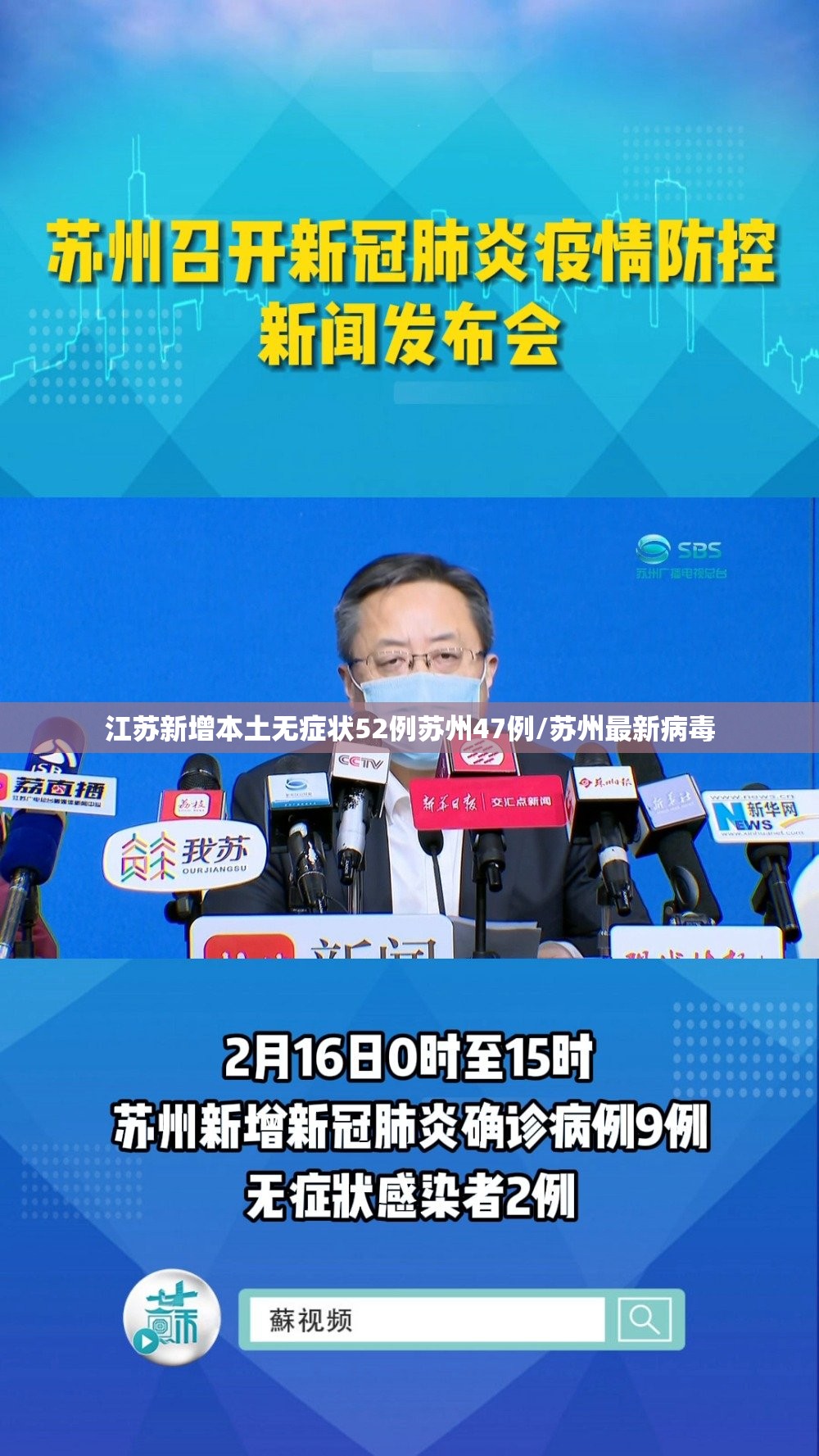 江苏新增本土无症状52例苏州47例/苏州最新病毒