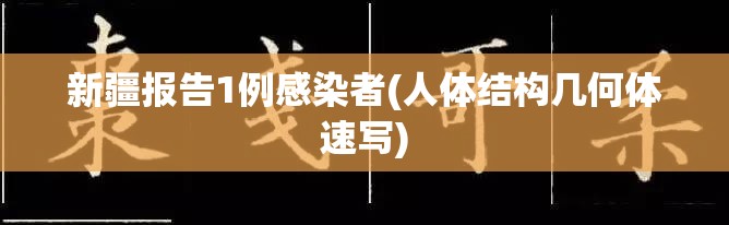 新疆报告1例感染者(人体结构几何体速写)