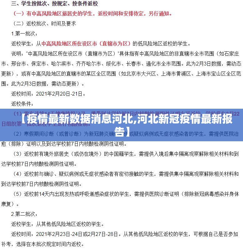 【疫情最新数据消息河北,河北新冠疫情最新报告】 【疫情最新数据消息河北,河北新冠疫情最新报告】