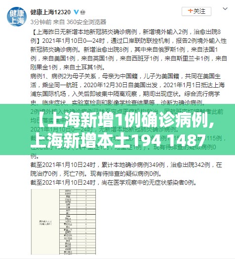 【上海新增1例确诊病例,上海新增本土194 1487】