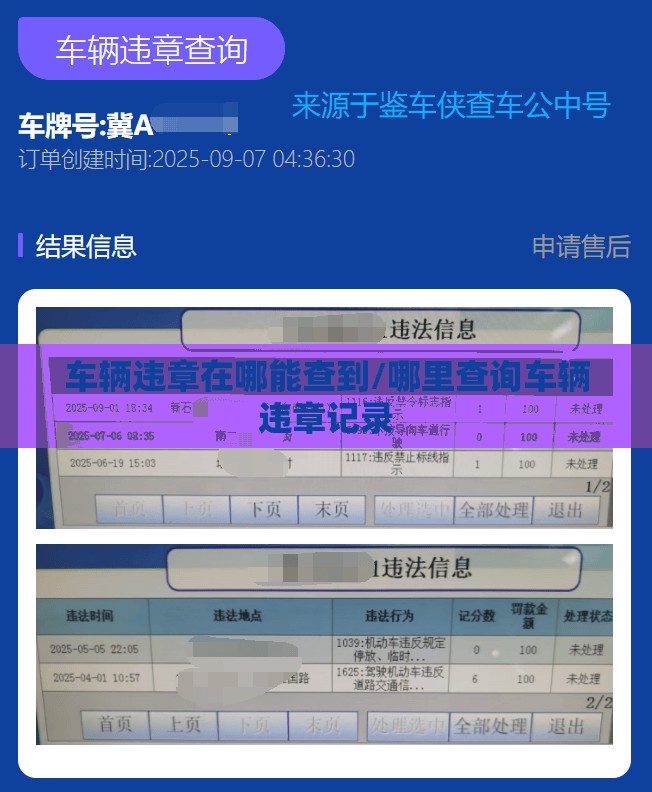 车辆违章在哪能查到/哪里查询车辆违章记录