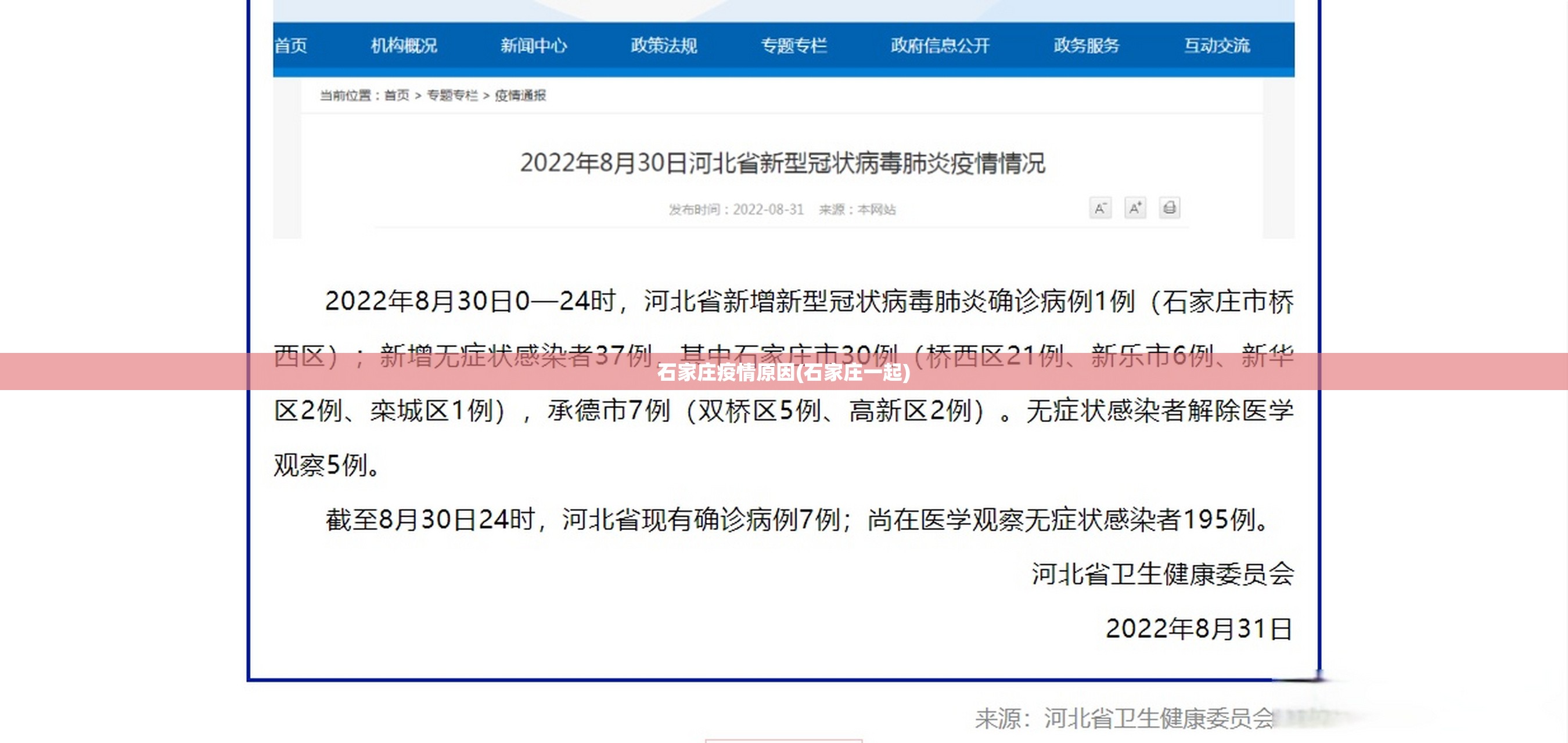石家庄疫情原因(石家庄一起)