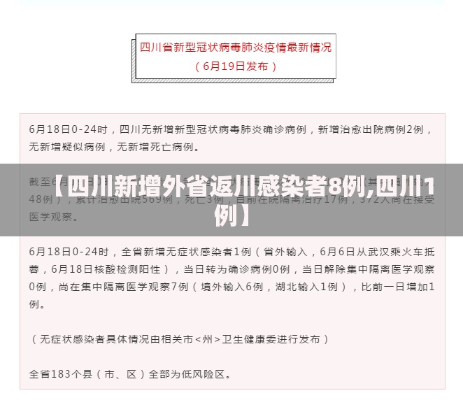 【四川新增外省返川感染者8例,四川1例】