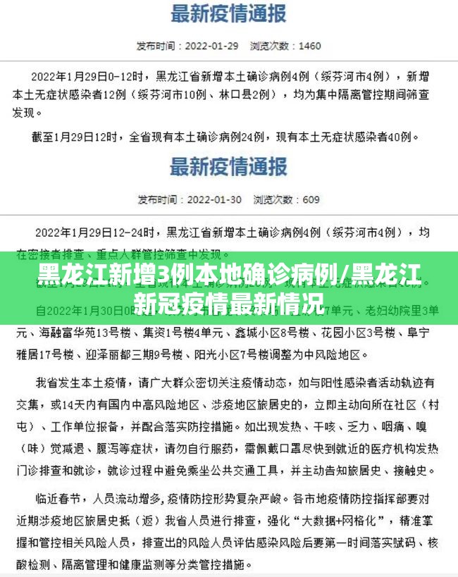 黑龙江新增3例本地确诊病例/黑龙江新冠疫情最新情况