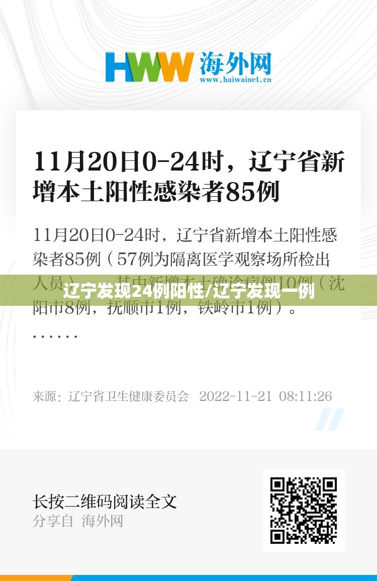 辽宁发现24例阳性/辽宁发现一例